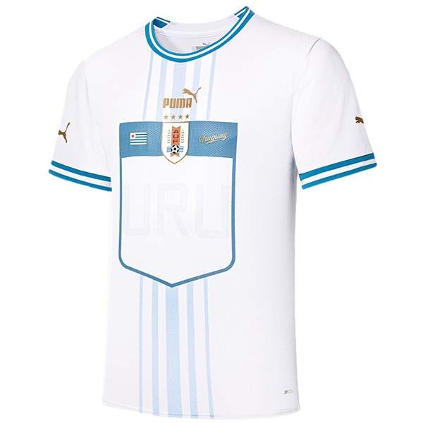 Uruguay maglia da trasferta dell'seconda maglia sportiva da calcio da uomo della seconda divisa da calcio della coppa del mondo 2022